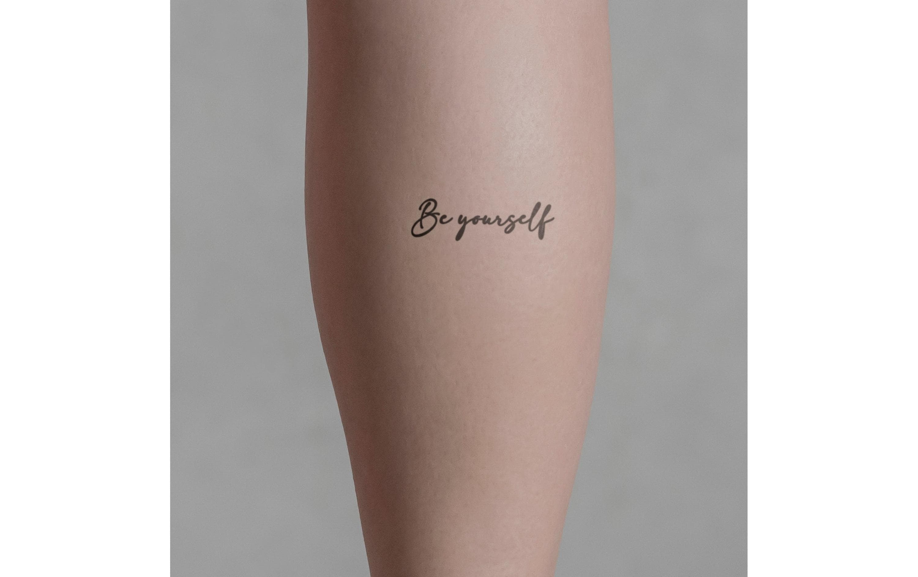 minink Tattoo Schrift Be yourself Grösse: S (4.2 cm x 1.2 cm)