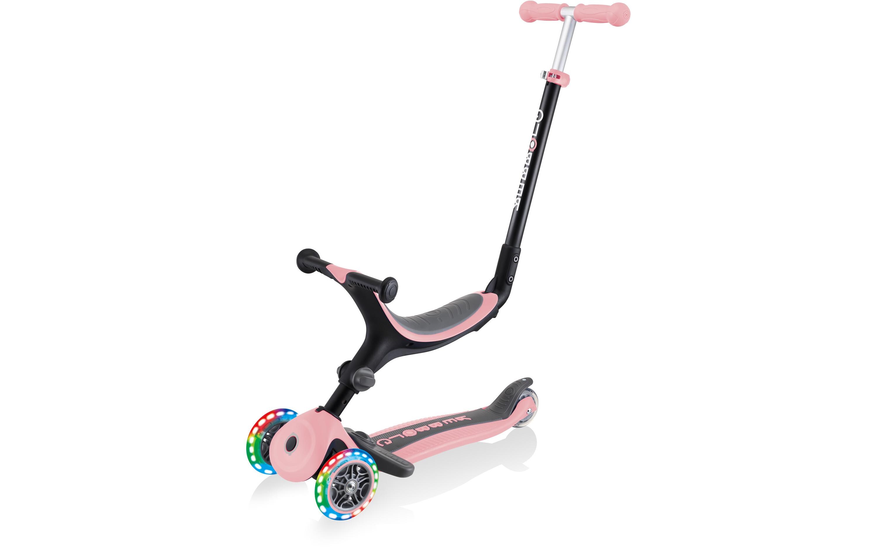 GLOBBER Scooter GO UP Foldable Plus Lights, Pastel Rosa GLOBBER Scooter GO UP Foldable Plus Lights, Pastel Rosa