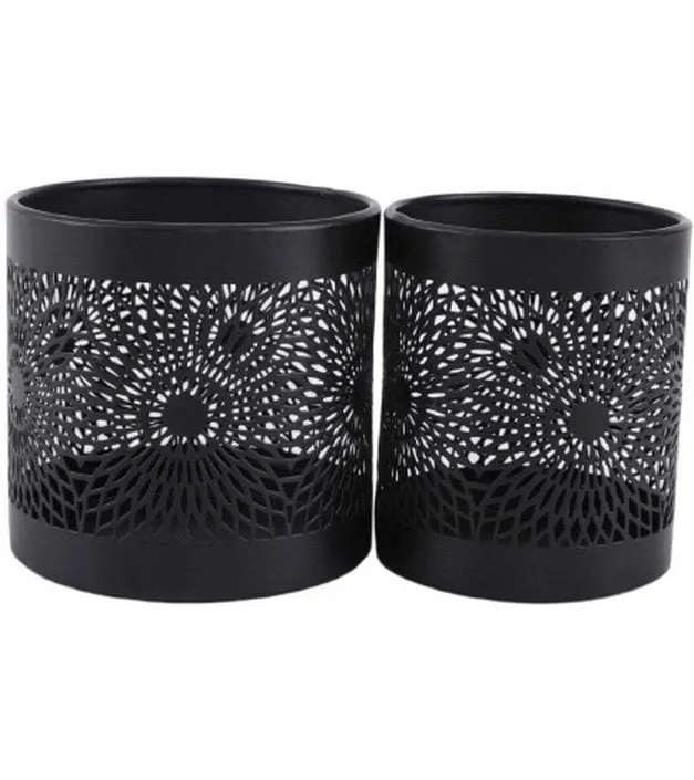 CHALET Windlicht Oyolo 2-er Set, 10 cm, Schwarz CHALET Windlicht Oyolo 2-er Set, 10 cm, Schwarz