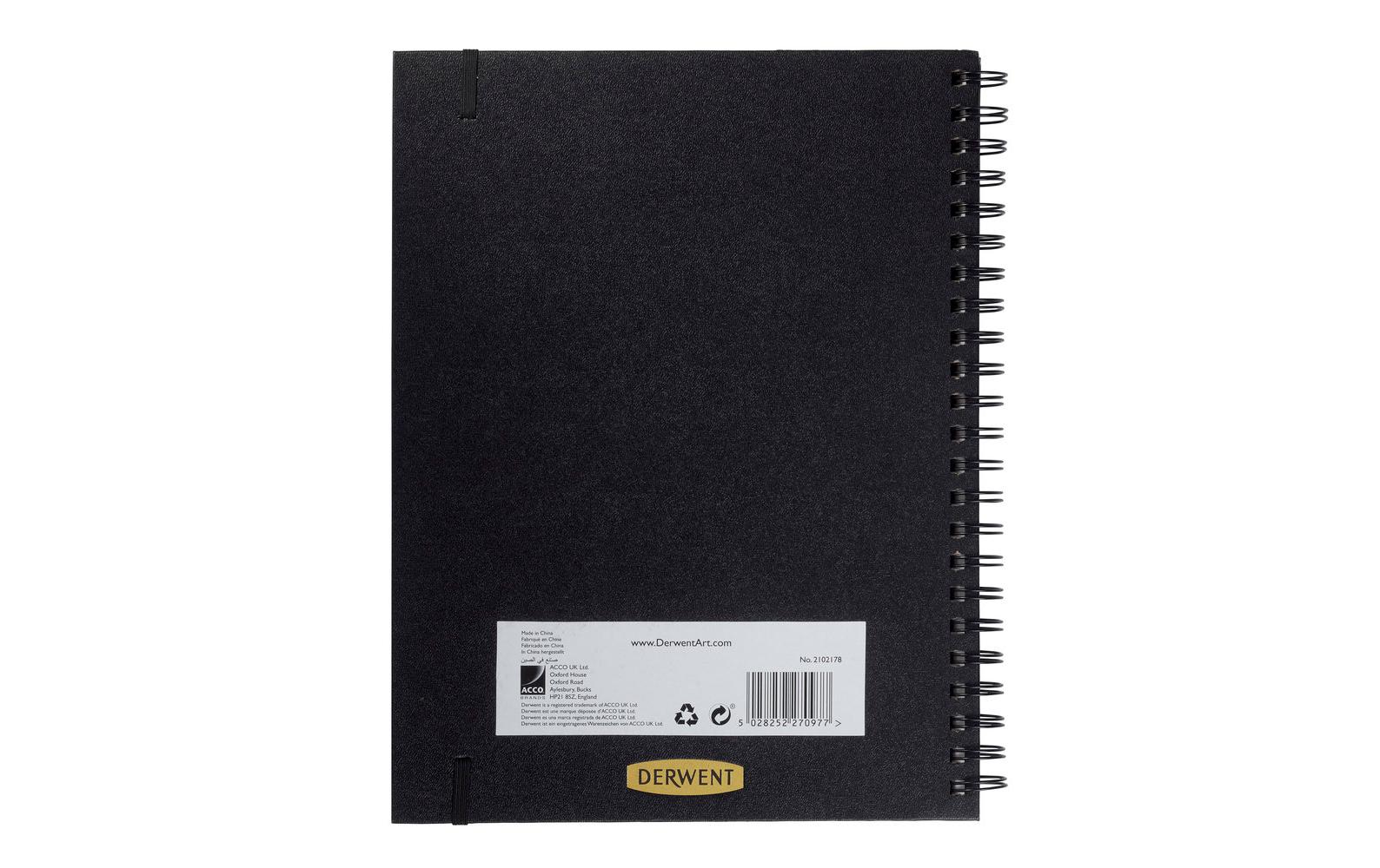 Derwent Skizzenbuch mit schwarzen Seiten, DIN-A4, 40 Blatt