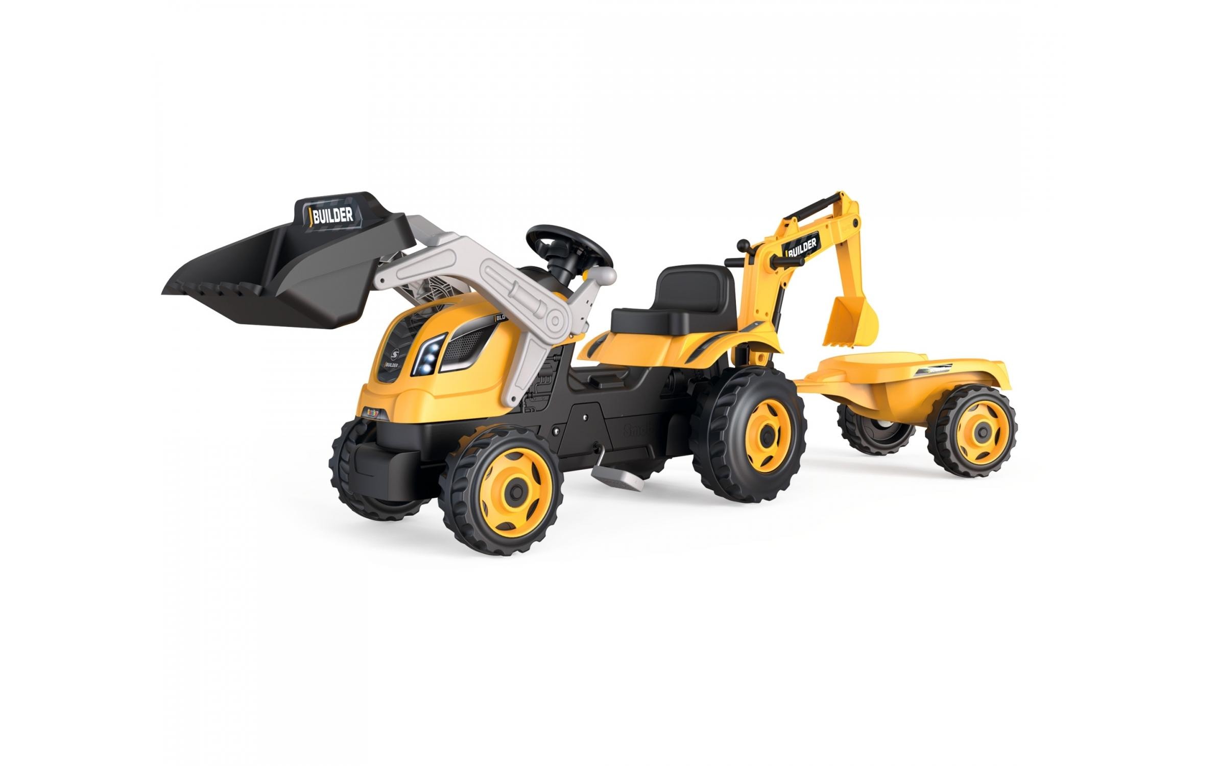 Smoby Traktor Builder Max mit Anhänger