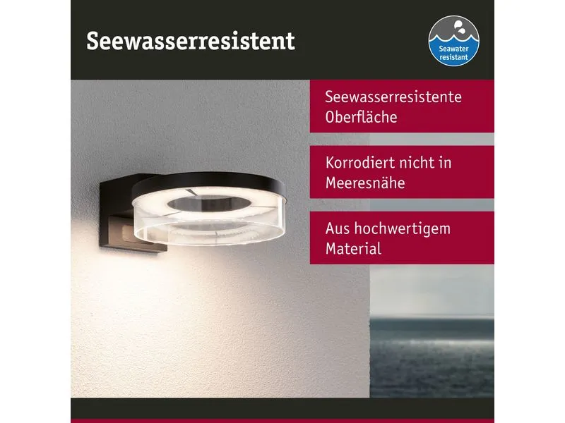 Paulmann LED Aussenwandleuchte Capera Bewegungsmelder Anthrazit Paulmann LED Aussenwandleuchte Capera Bewegungsmelder Anthrazit