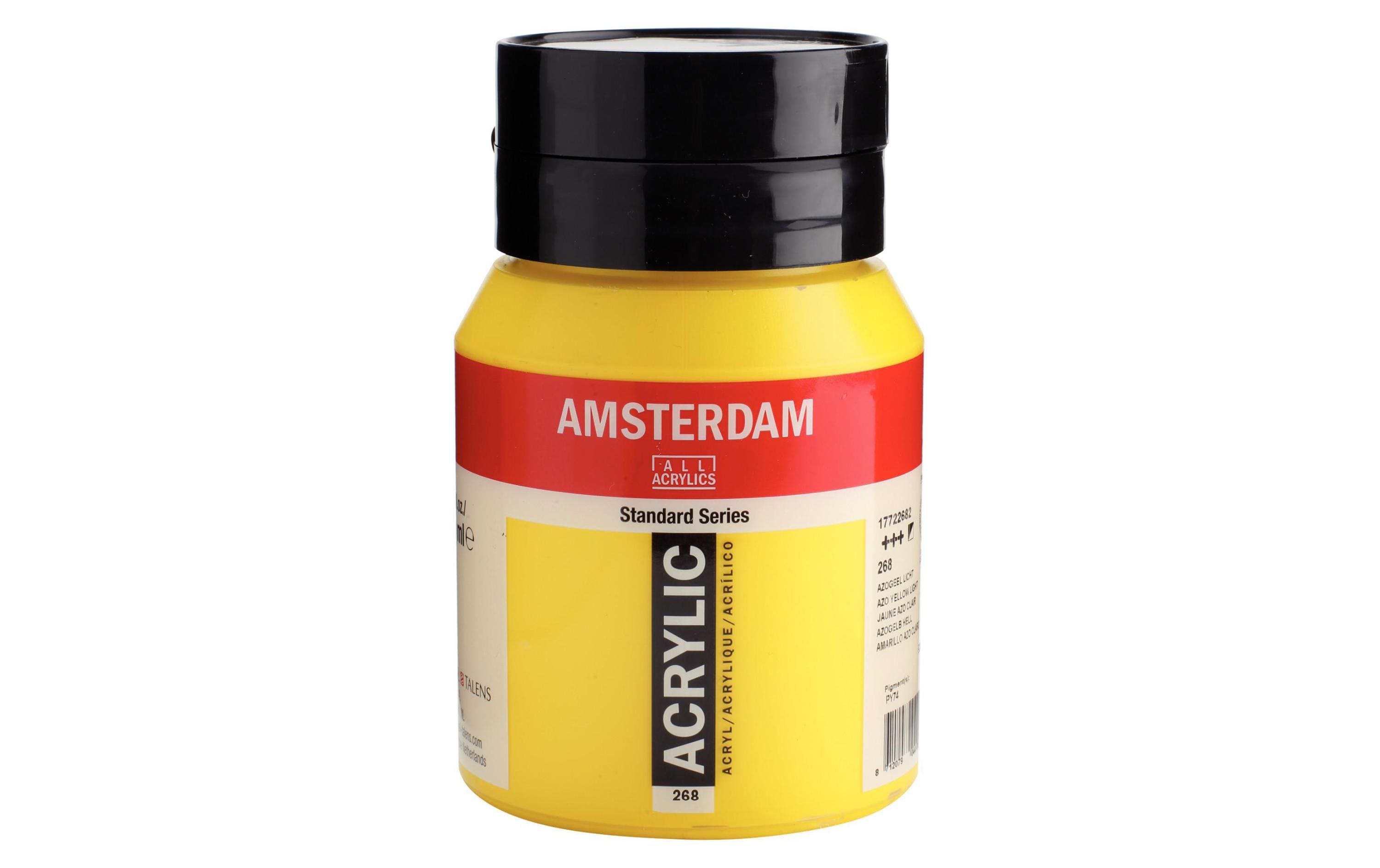 Amsterdam Acrylfarbe Standard 268 Azogelb halbdeckend, 500 ml Amsterdam Acrylfarbe Standard 268 Azogelb halbdeckend, 500 ml