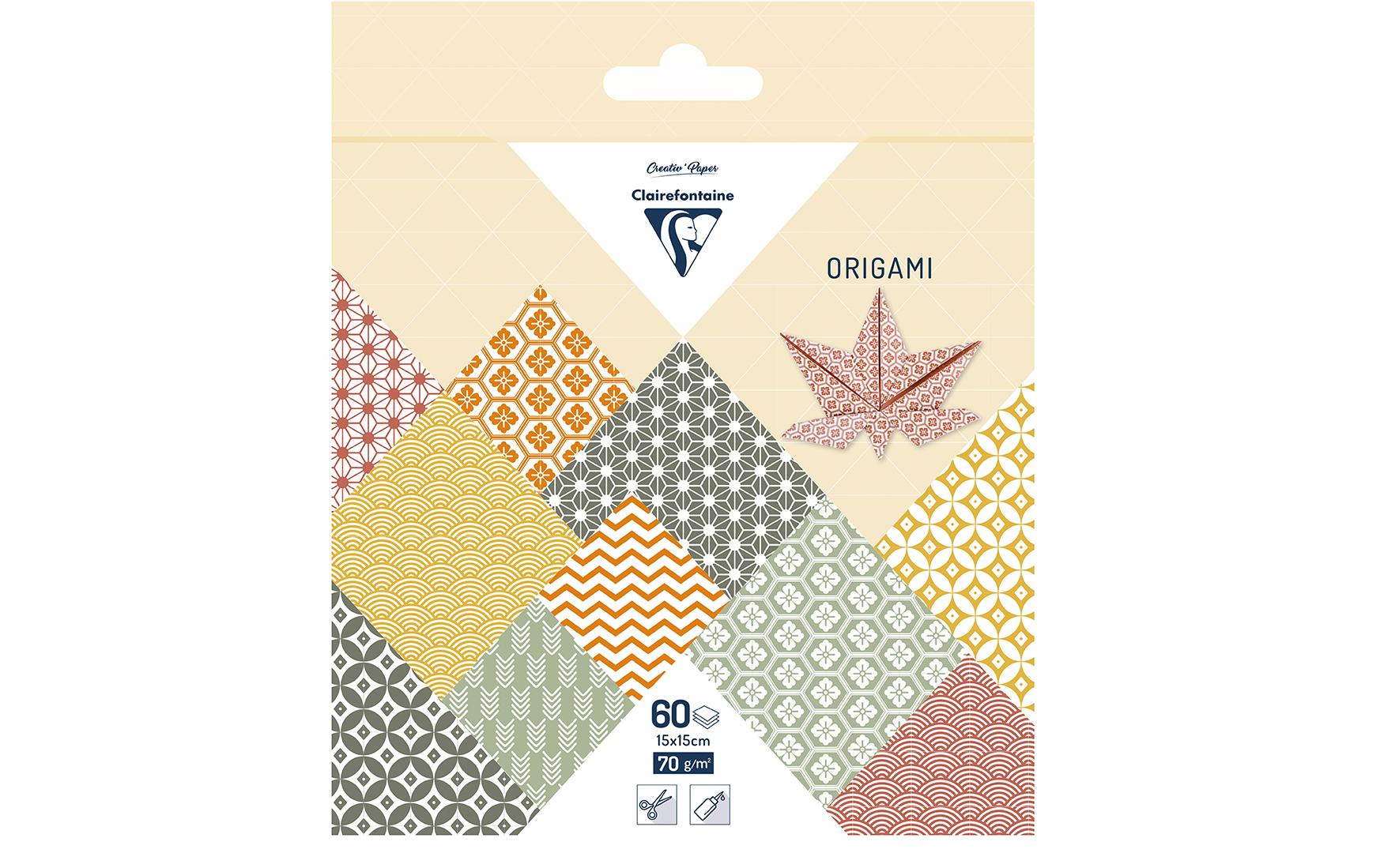 Clairefontaine Bastelpapier Origami Papier Herbst, 60 Blatt