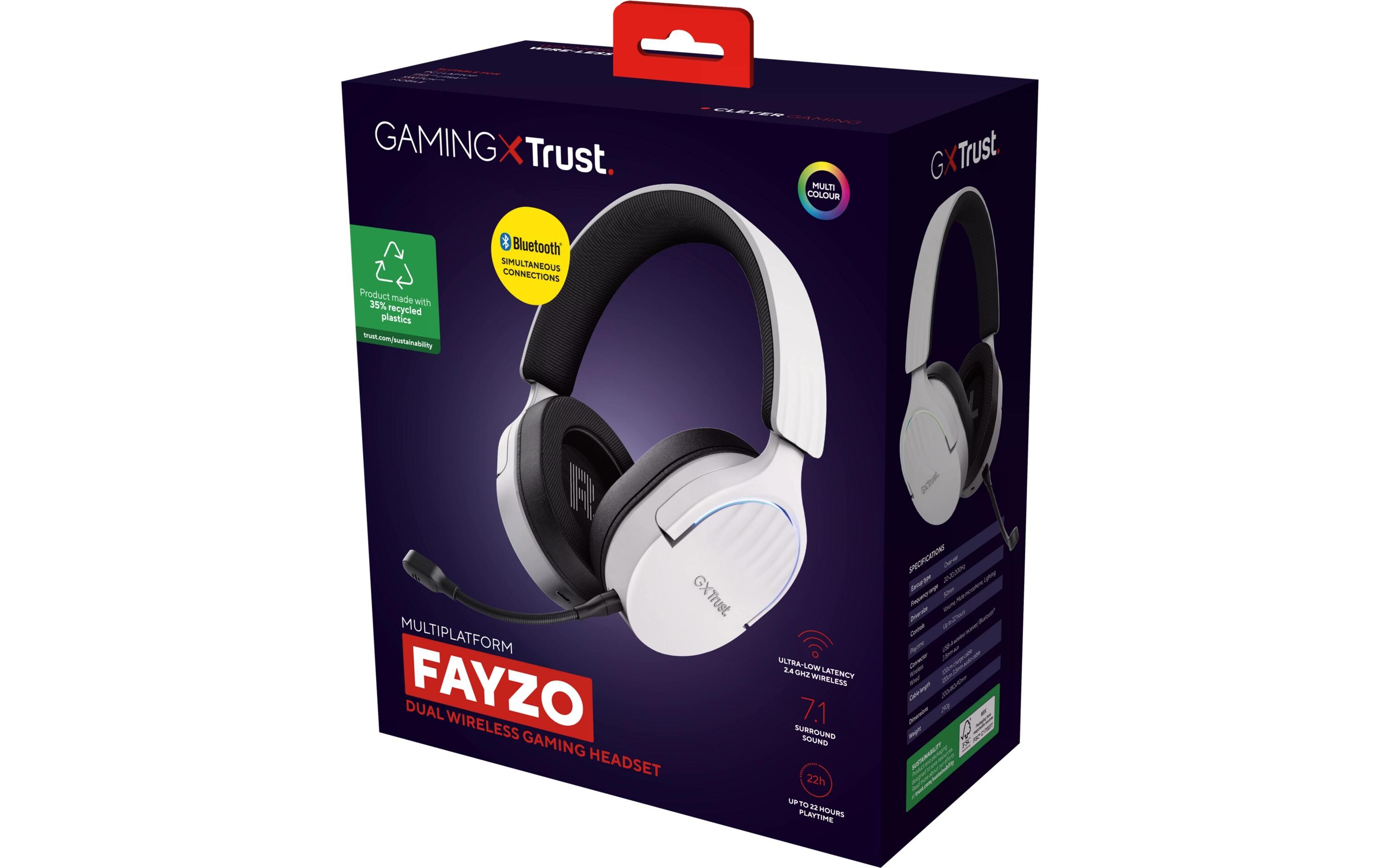 Trust Headset GXT 491W FAYZO Schwarz/Weiss