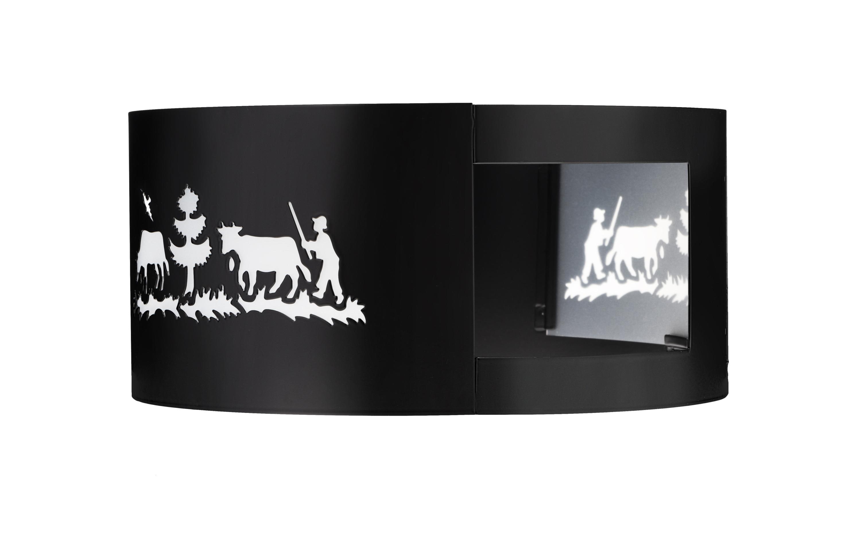 Heidi Cheese Line Fondue-Rechaud Windschutz Alpes Schwarz