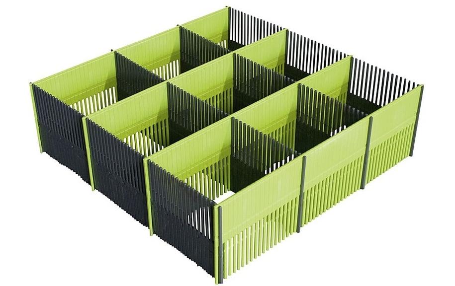 purvario Stauleisten 100 MAXXI 8-teilig, Limonengrün/Anthrazi