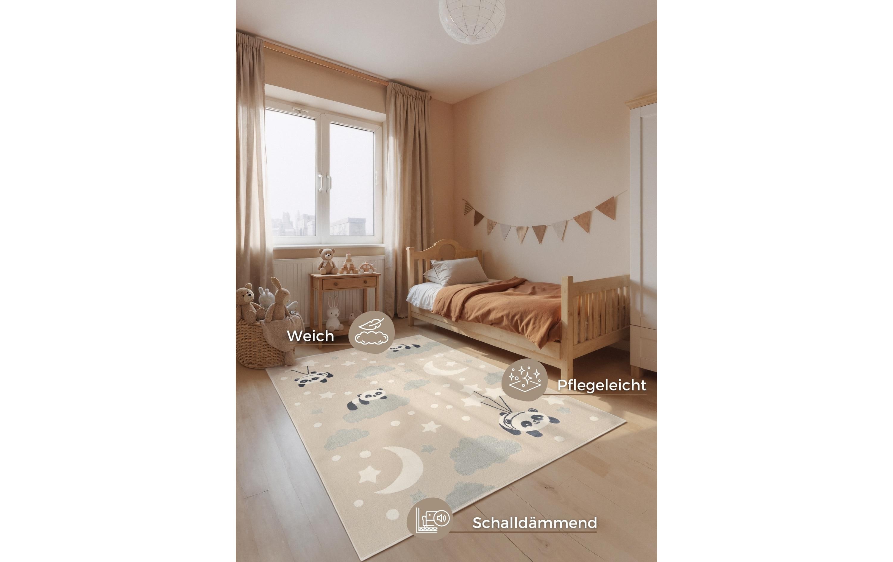 Hanse Home Dekoteppich Dreamy Panda 160 x 235 cm