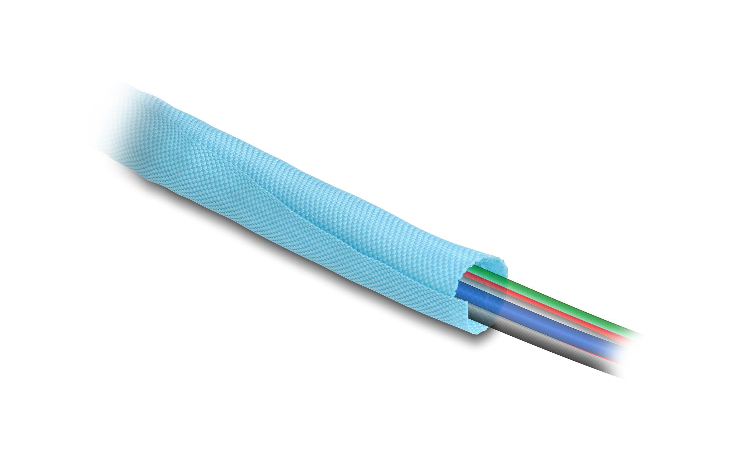 Delock Kabelschlauch selbstschliessend 2 m x 19 mm Blau