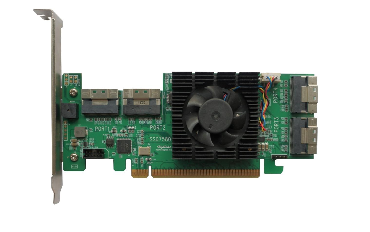 Highpoint RAID-Controller SSD7580A PCI-Ex16v4