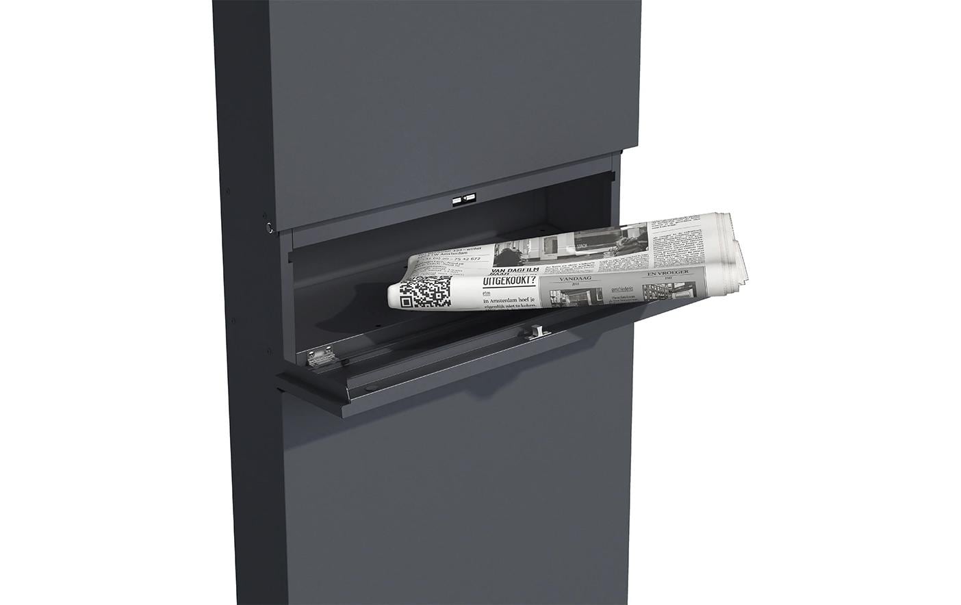 Holmberg Briefkasten 39.5 x 14.2 x 115 cm Anthrazit
