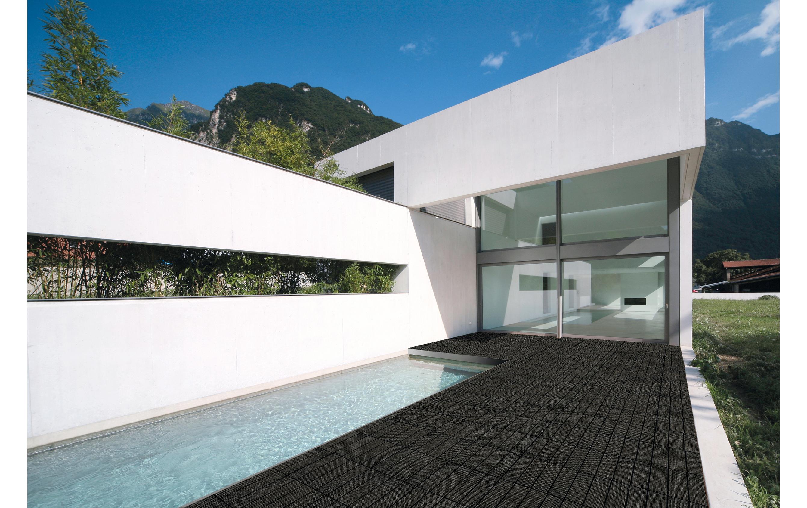 Florco Balkon-& Terrassenplatten Tex, Anthrazit, 6 Stk.