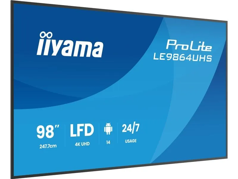 iiyama Public Display ProLite LE9864UHS-B1AG 98 iiyama Public Display ProLite LE9864UHS-B1AG 98