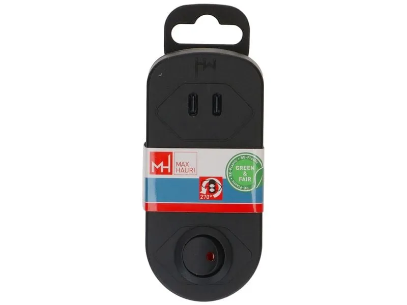 Max Hauri Mehrfachstecker Adapt 1x Typ 13, 2x USB-C/C, 20 W Max Hauri Mehrfachstecker Adapt 1x Typ 13, 2x USB-C/C, 20 W