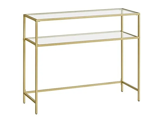 VASAGLE Konsolentisch 100 x 35 x 80 cm, Gold VASAGLE Konsolentisch 100 x 35 x 80 cm, Gold