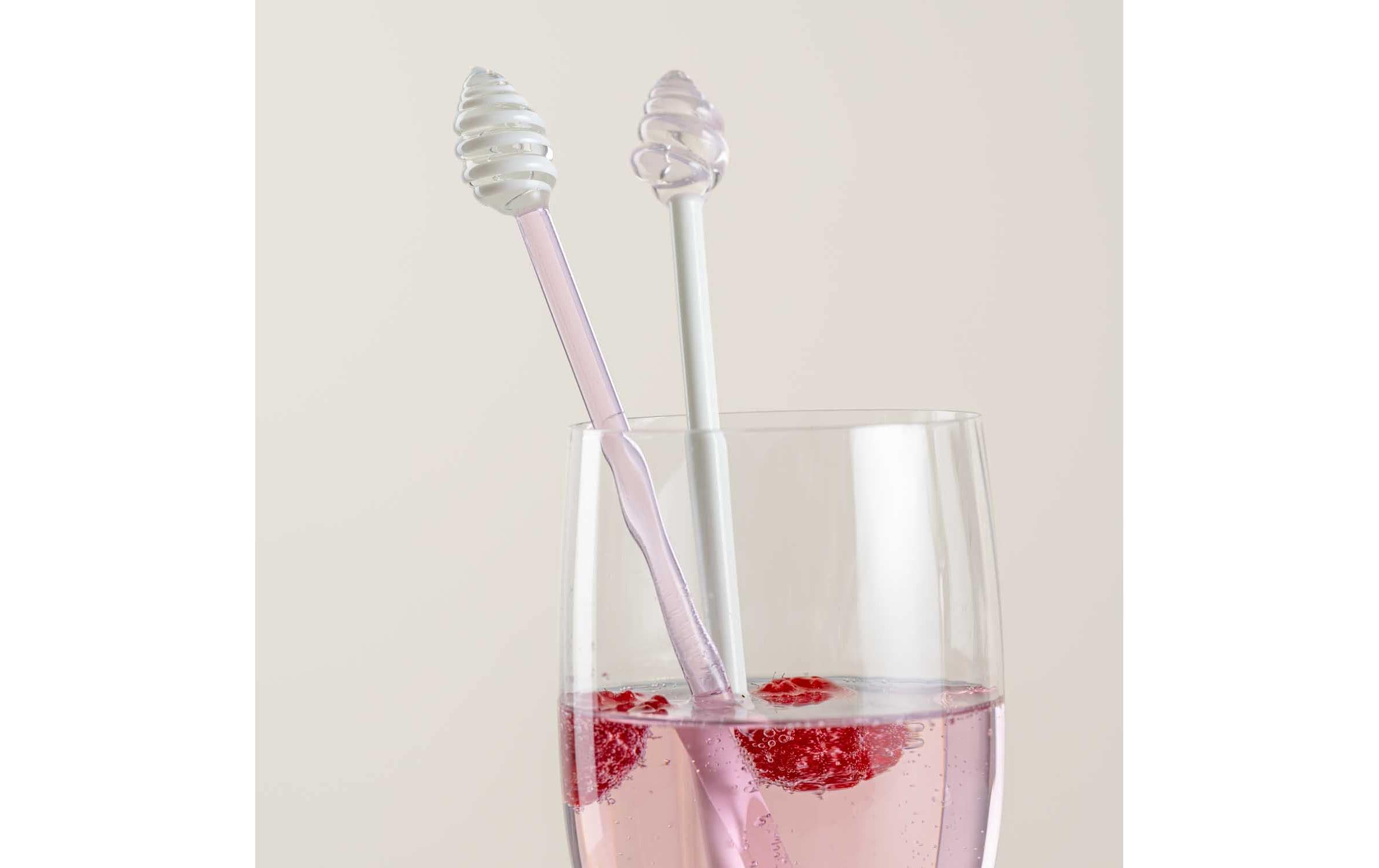 Leonardo Cocktailrührer Poesia 4 Stück, Rosa/Transparent