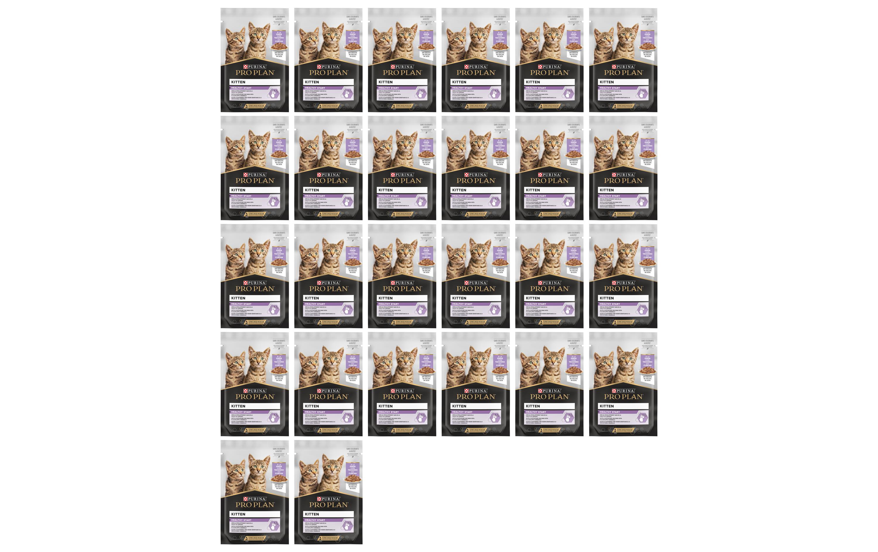 Purina Pro Plan Nassfutter Kitten Healthy Start Truthahn in Sauce, 26 x 85 g