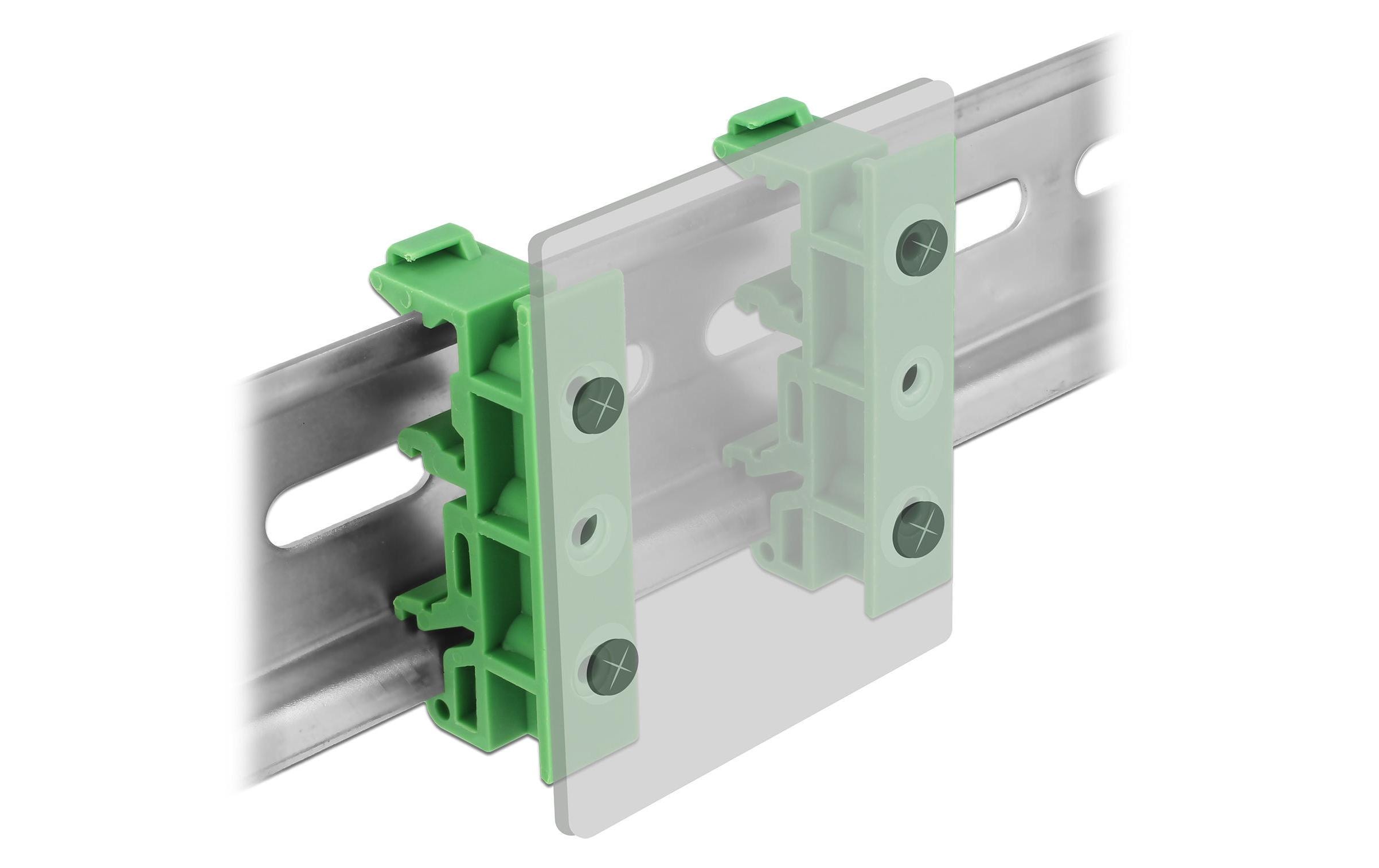 Delock Montageset DIN-Rail Clip, 4er-Set für z.B. Raspberry Pi Delock Montageset DIN-Rail Clip, 4er-Set für z.B. Raspberry Pi