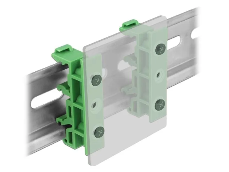 Delock Montageset DIN-Rail Clip, 4er-Set für z.B. Raspberry Pi