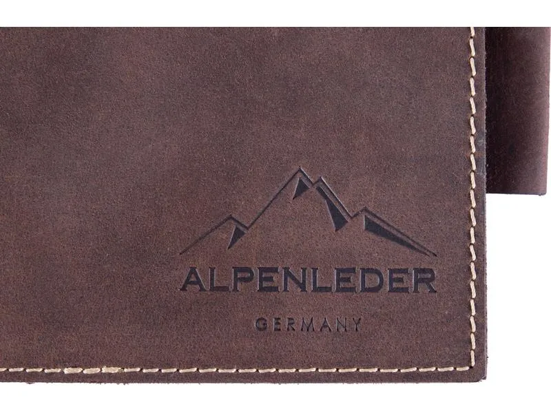 Alpenleder Notizbuch Schiller A5, liniert, Büffelleder Braun Alpenleder Notizbuch Schiller A5, liniert, Büffelleder Braun