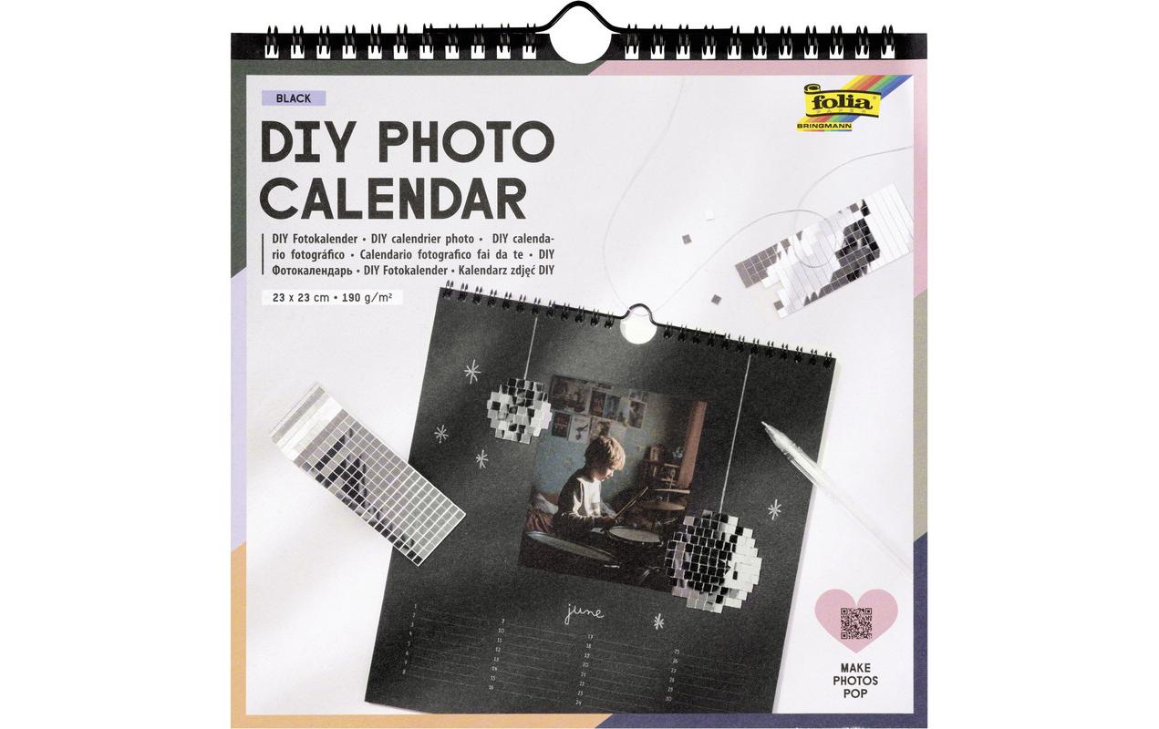 Folia DIY Fotokalender black, 23 x 23 cm, 13 Seiten