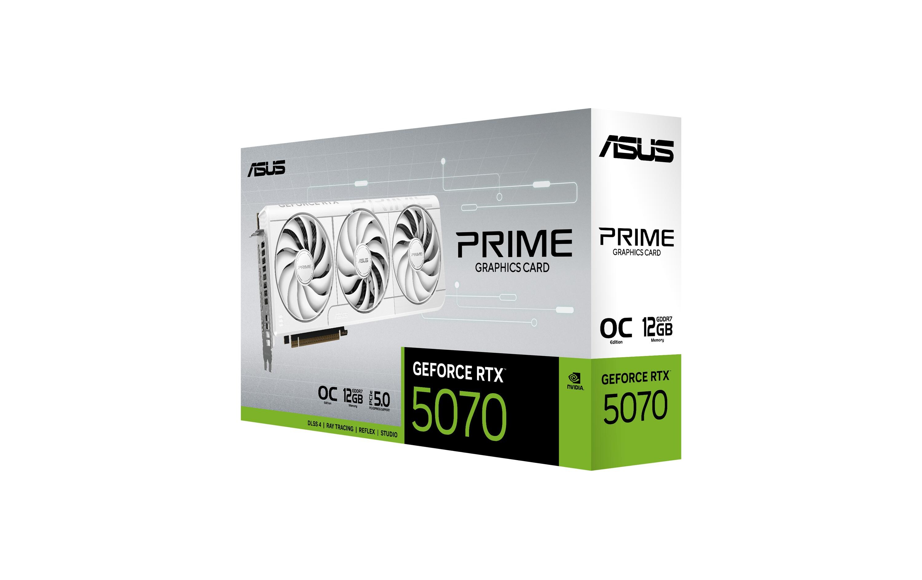 ASUS Grafikkarte PRIME GeForce RTX 5070 12 GB White OC Edition