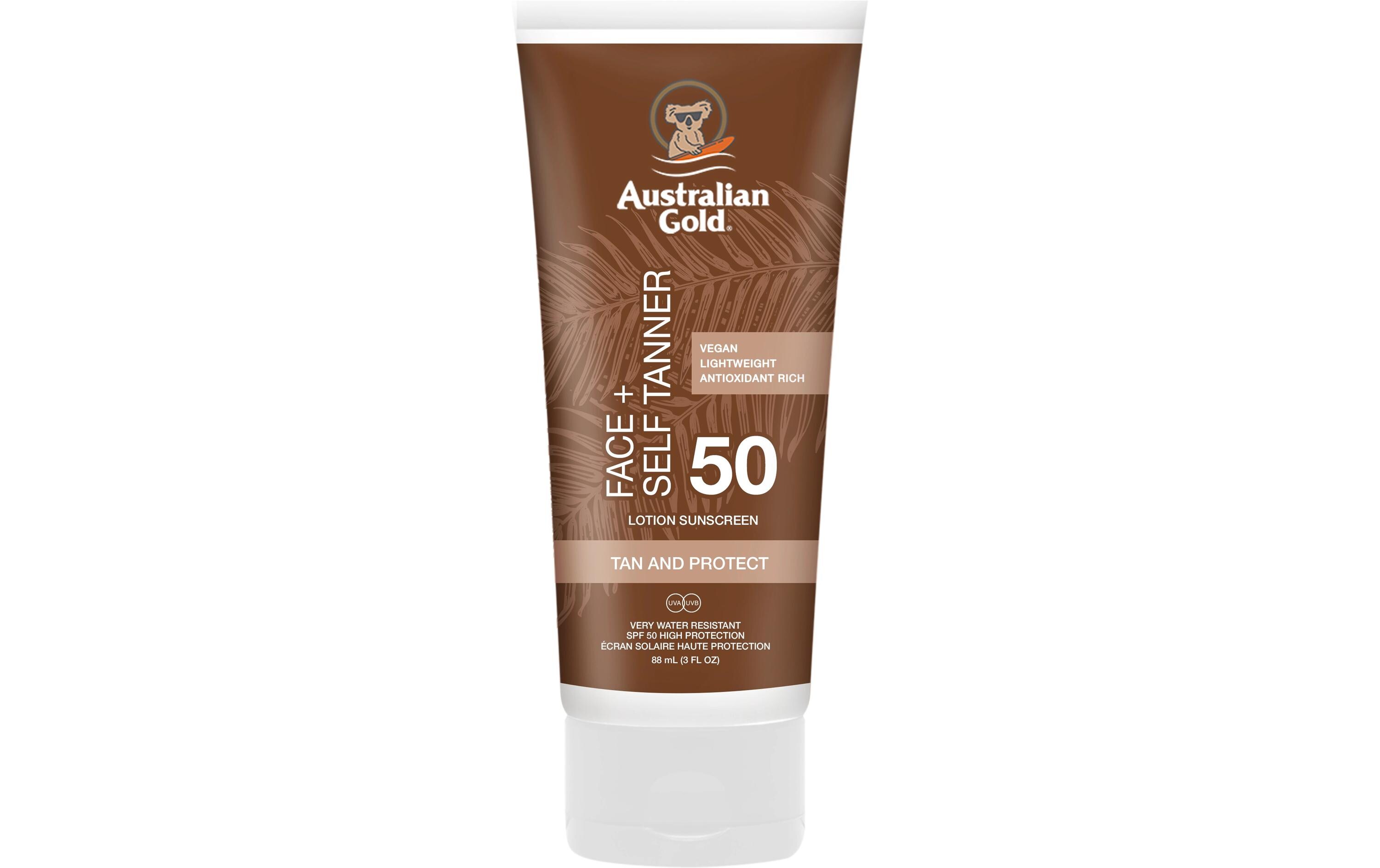 Australian Gold Sonnencreme Face mit Self Tanner SPF 50 88 ml