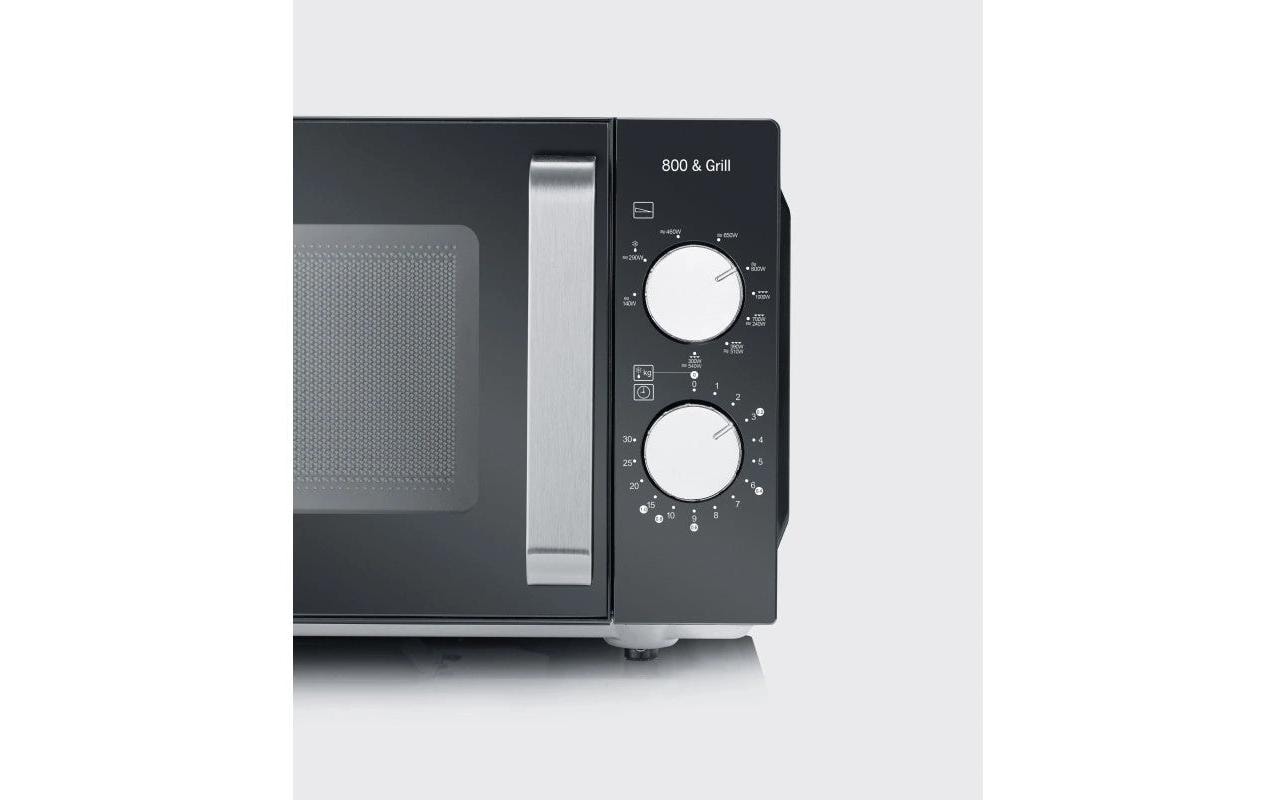 Severin Mikrowelle mit Grill MW 7762 Schwarz/Silber