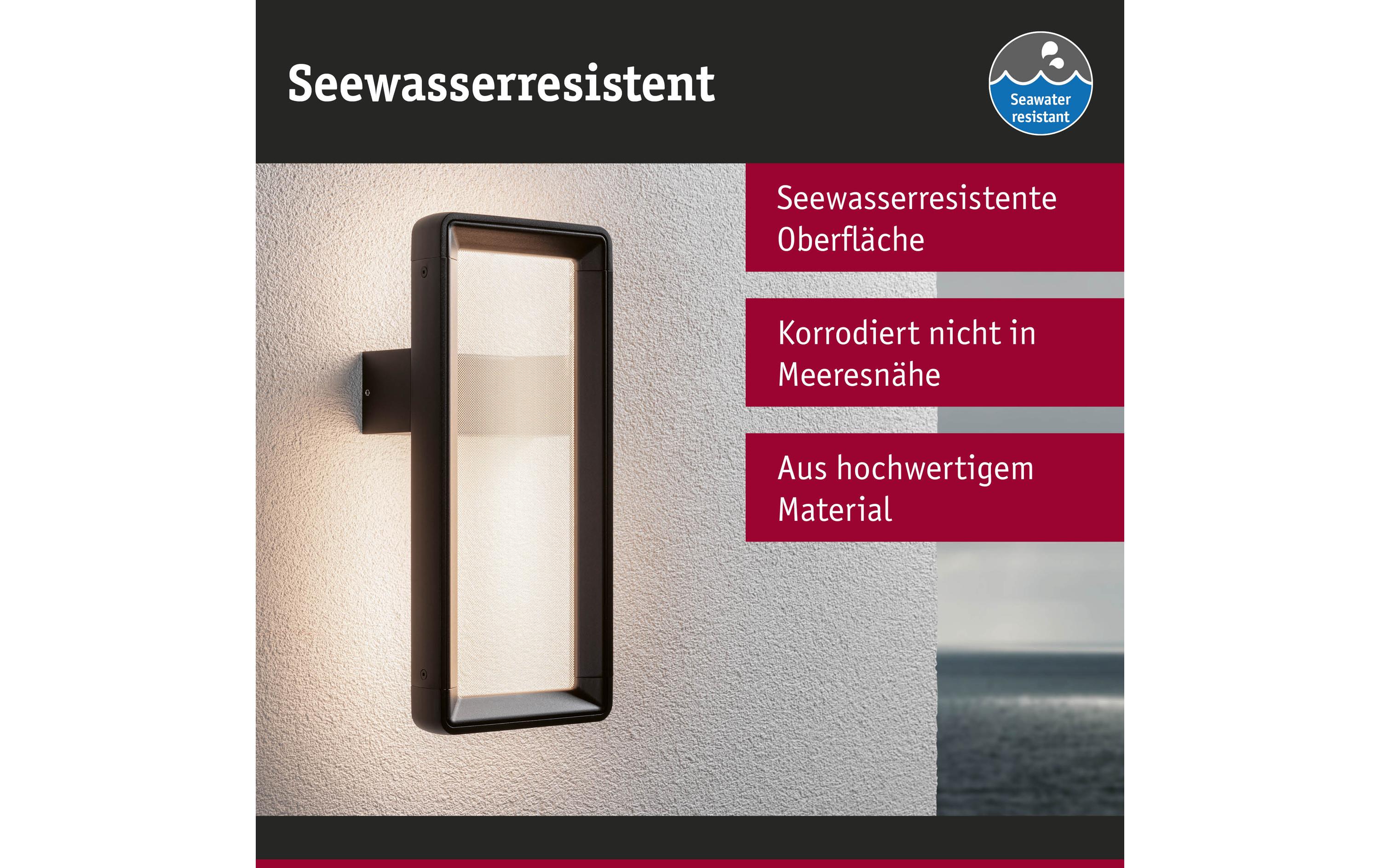 Paulmann LED Aussenwandleuchte Reana Bewegungsmelder 3000K Anthrazit