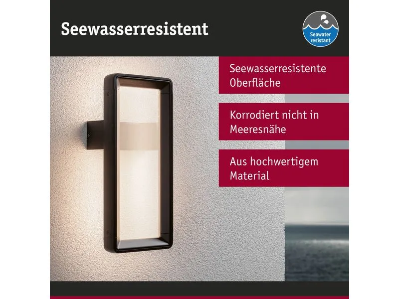 Paulmann LED Aussenwandleuchte Reana Bewegungsmelder 3000K Anthrazit Paulmann LED Aussenwandleuchte Reana Bewegungsmelder 3000K Anthrazit