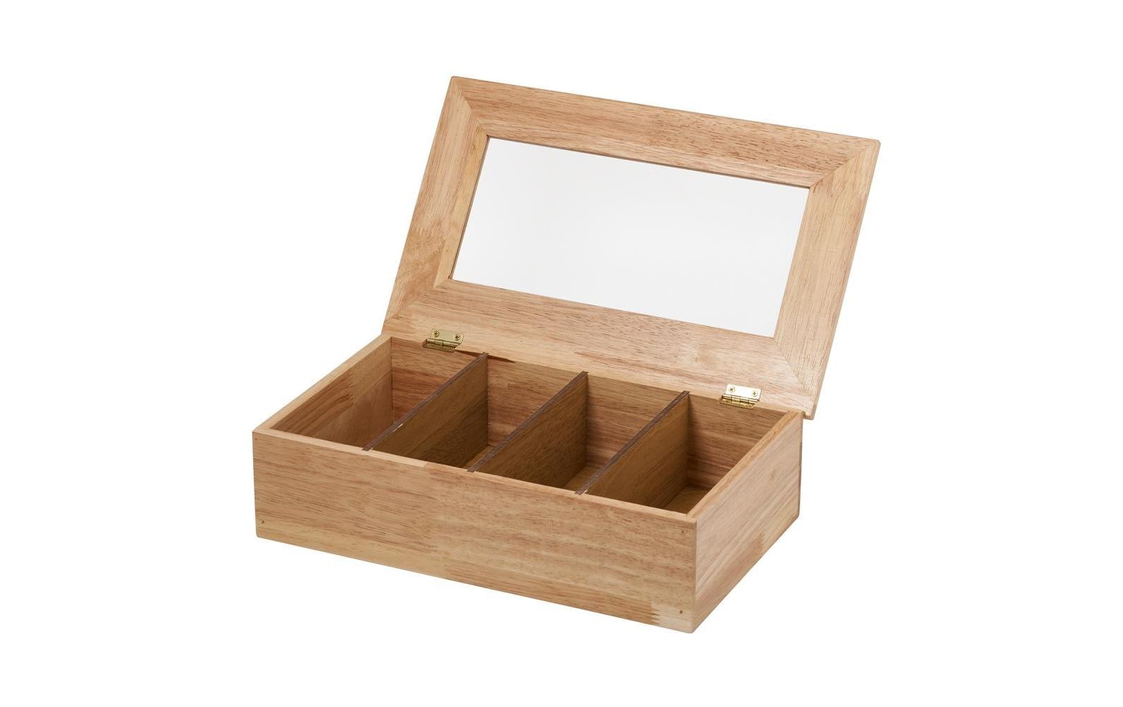 APS Teebox mit 4 Kammern, ohne Aufschrift Nature