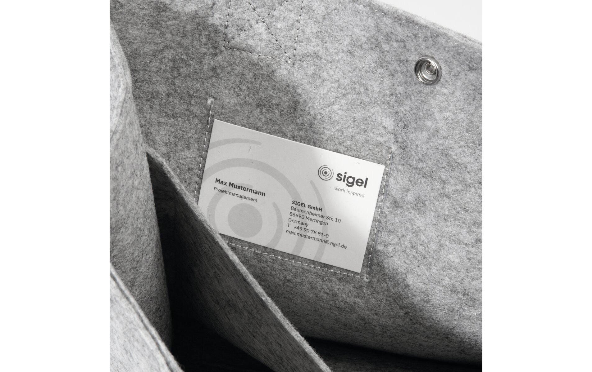 Sigel Notebooktasche Desk Sharing Bag Basic M, Hellgrau 15.4