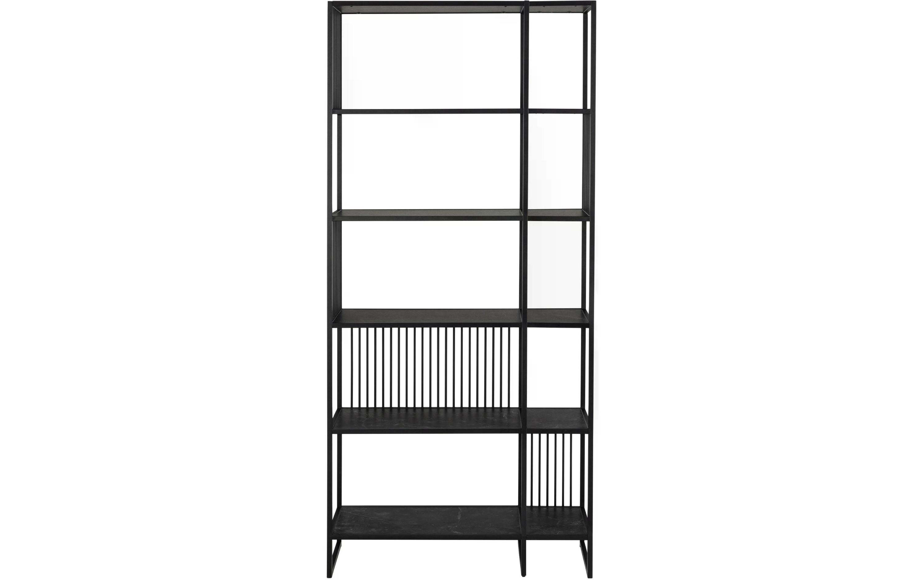 AC Design Regal Strington 85 x 35 x 185 cm, Schwarz