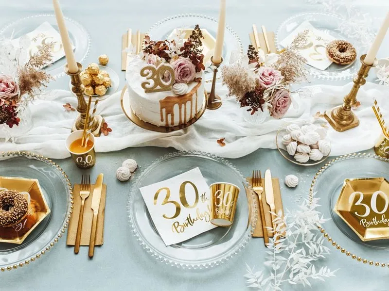 Partydeco Geburtstagskerze Zahl 30 Gold Glitzer Partydeco Geburtstagskerze Zahl 30 Gold Glitzer