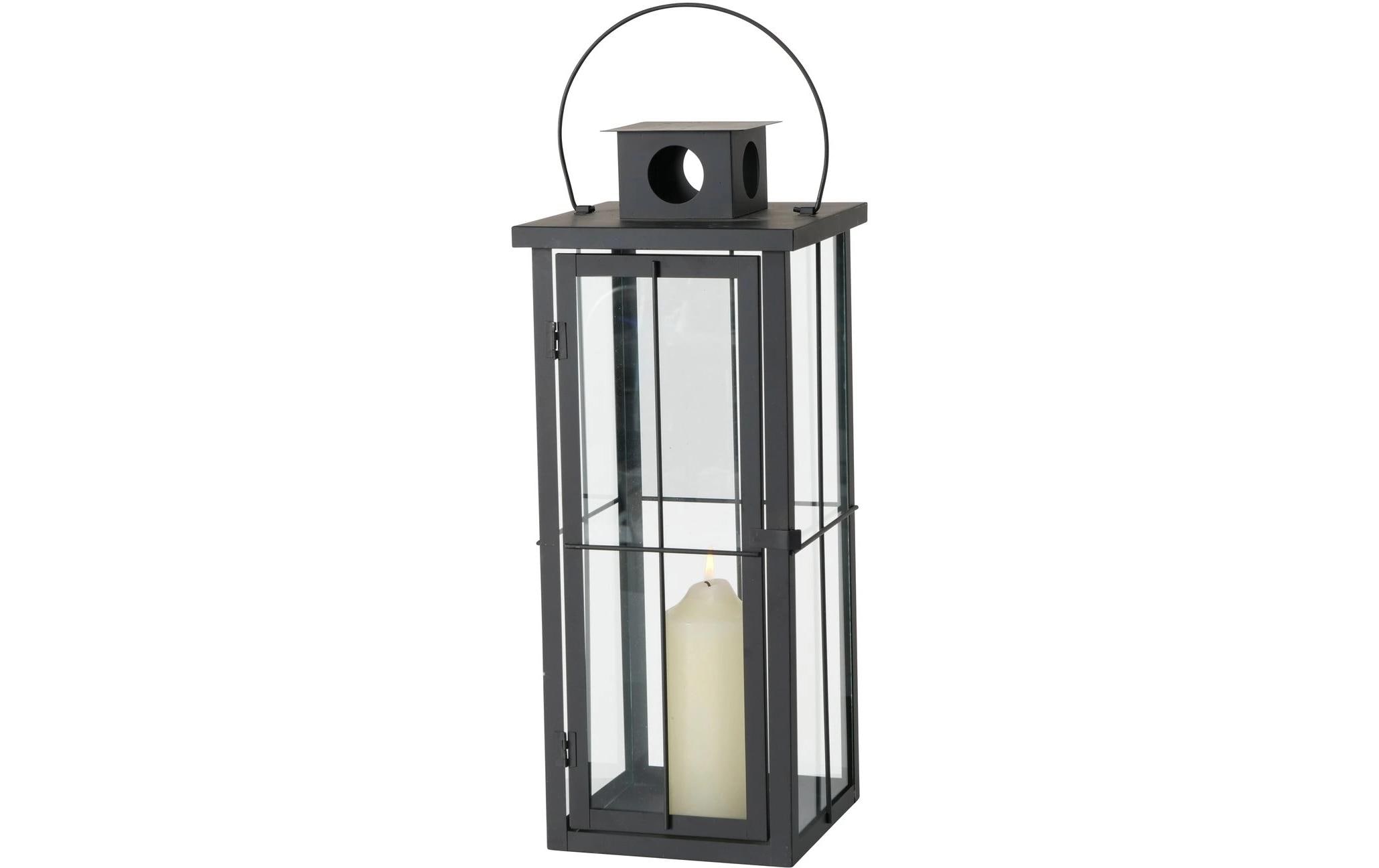Boltze Laterne Arizona 2-teilig, Schwarz/Transparent
