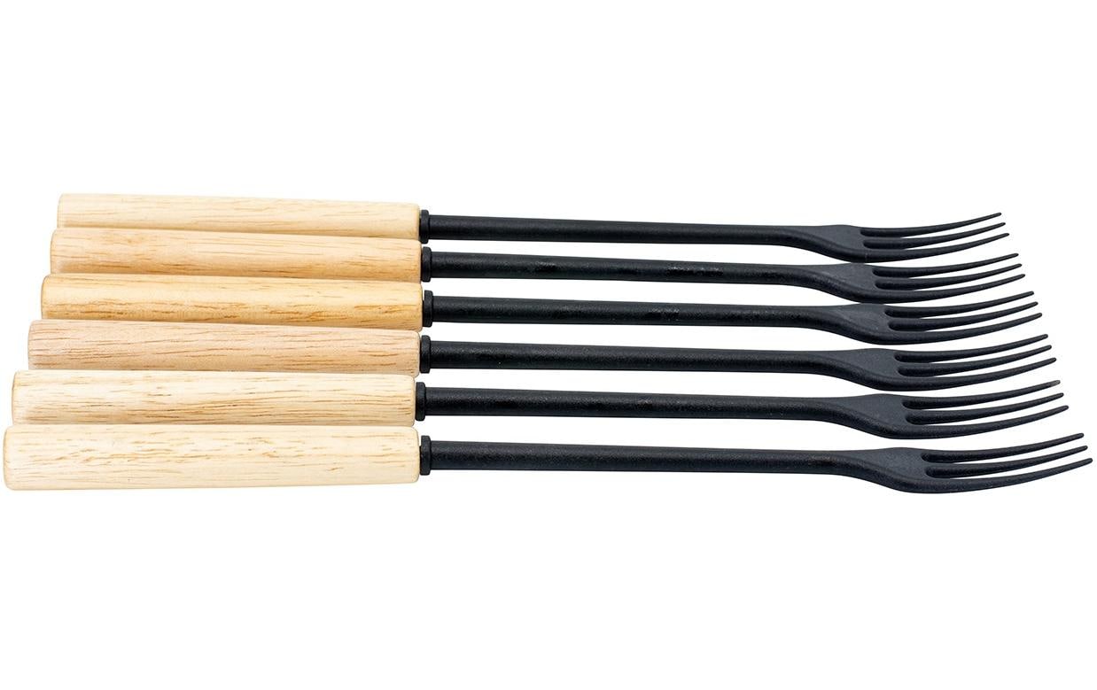 Kadastar Käsefonduegabel Protect Wood Black 6 Personen