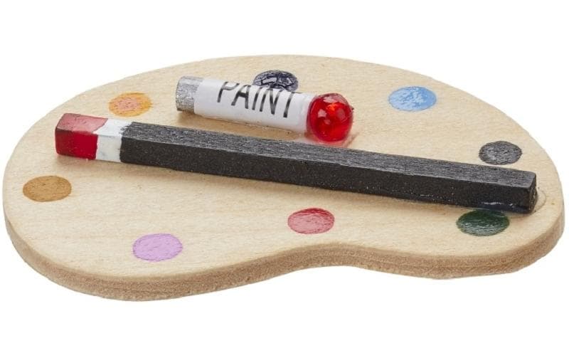 HobbyFun Mini-Utensilien Mal Palette 5 cm, 2 Stück