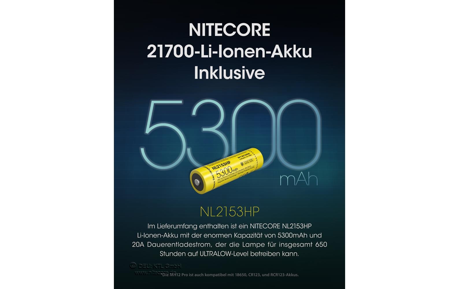 Nitecore Taschenlampe MH12 Pro 3300 lm