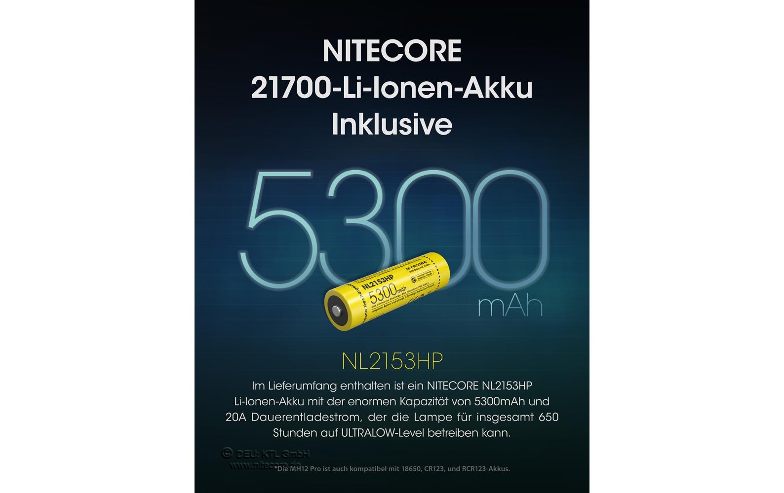 Nitecore Taschenlampe MH12 Pro 3300 lm