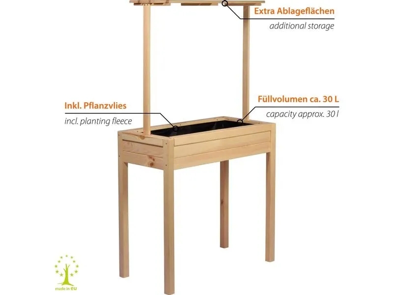 dobar Hochbeet Florenz mit erhöhter Ablage dobar Hochbeet Florenz mit erhöhter Ablage