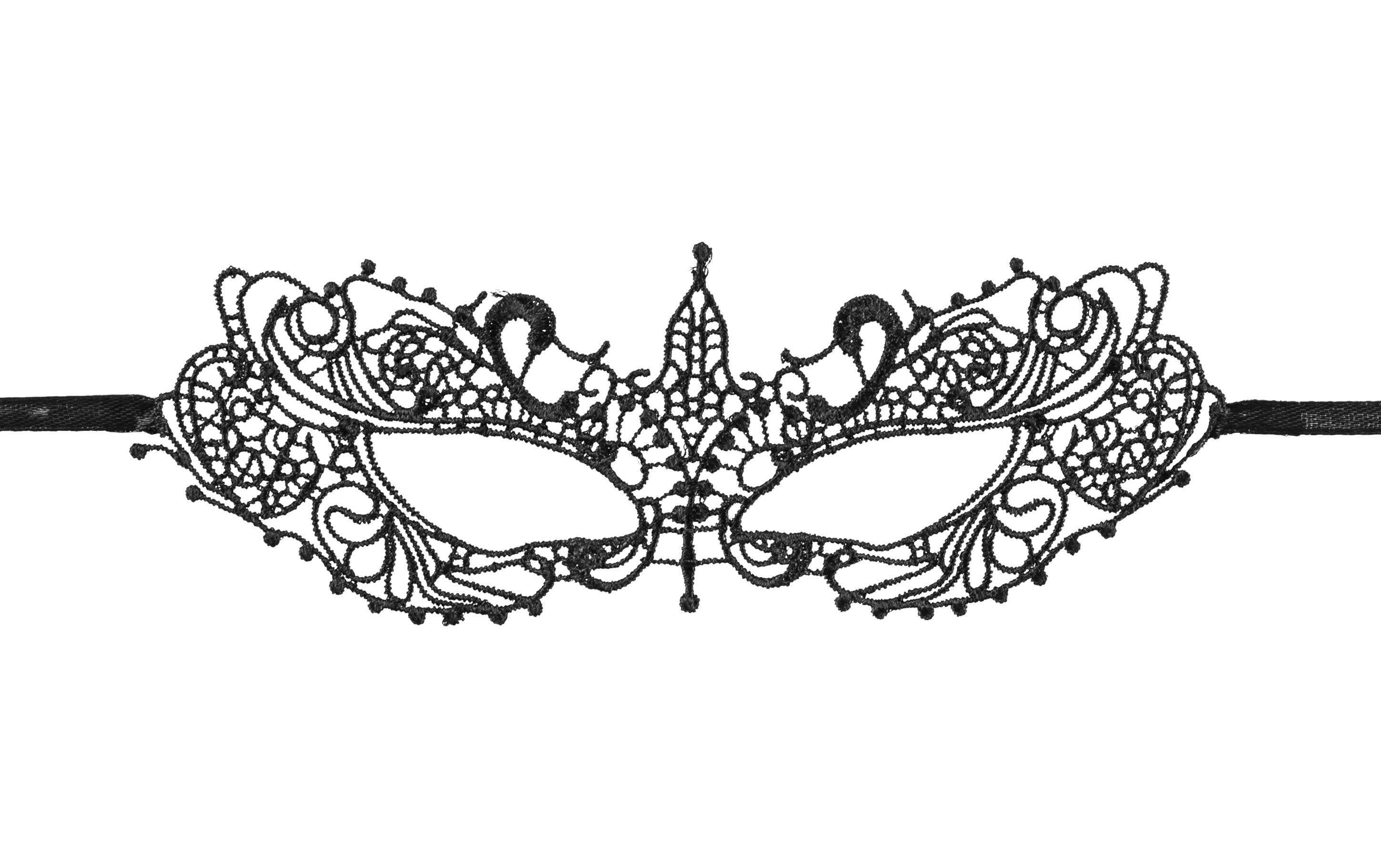 Partydeco Partyaccessoire Maske aus Spitze 7.3 x 20 cm, Muster1