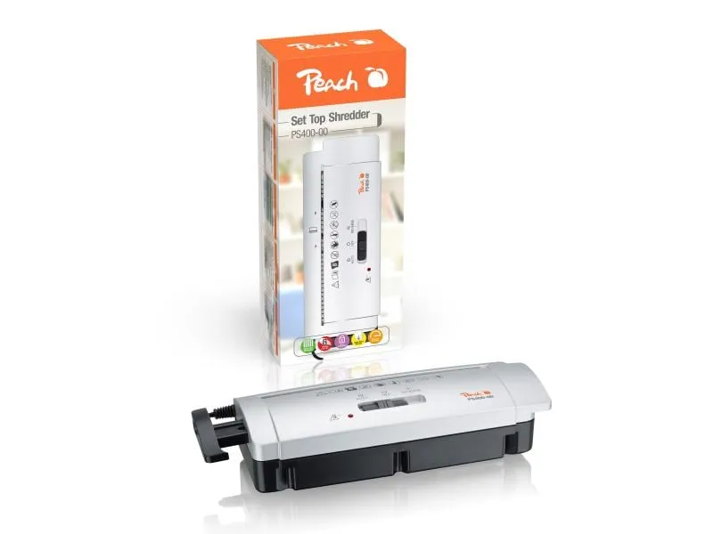 Peach Bürogeräte Aktenvernichter PS400-00 P-1, 6 Seiten, ohne Korb Peach Bürogeräte Aktenvernichter PS400-00 P-1, 6 Seiten, ohne Korb