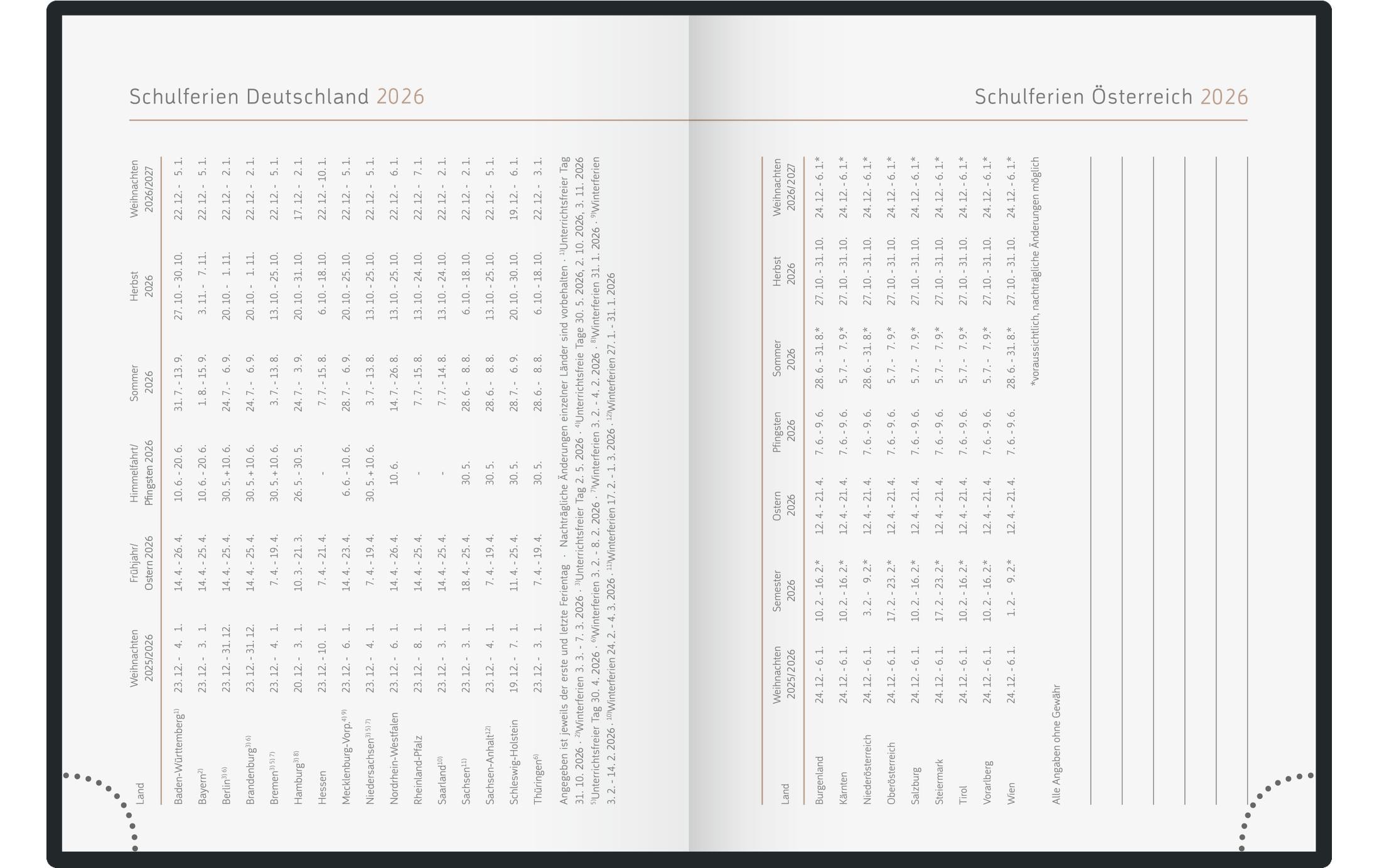 rido idé Wochenagenda Design Line Herz, 2026, Schwarz