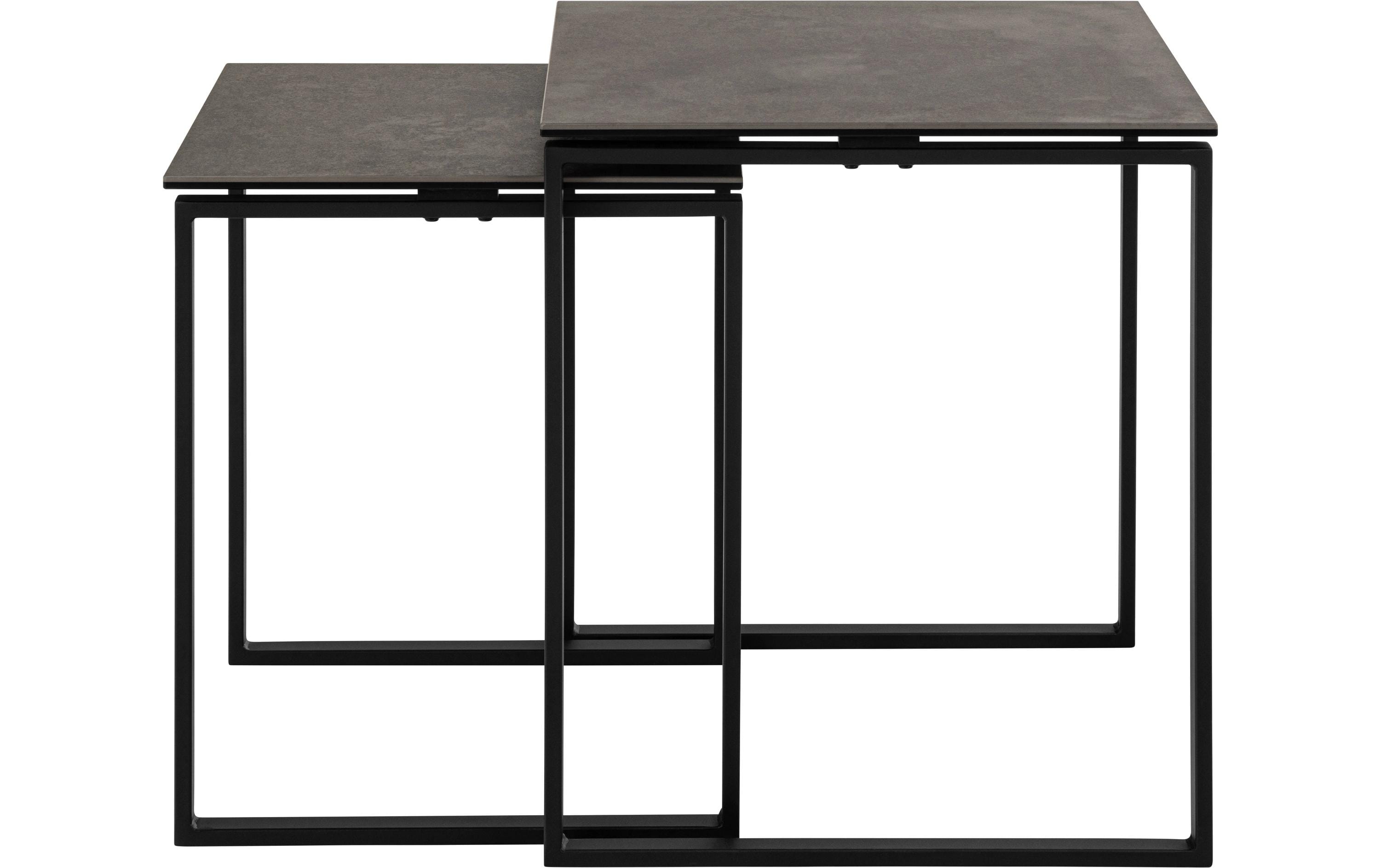 AC Design Couchtisch Katrine 2er Set 43/50 x 50/55 cm, Schwarz