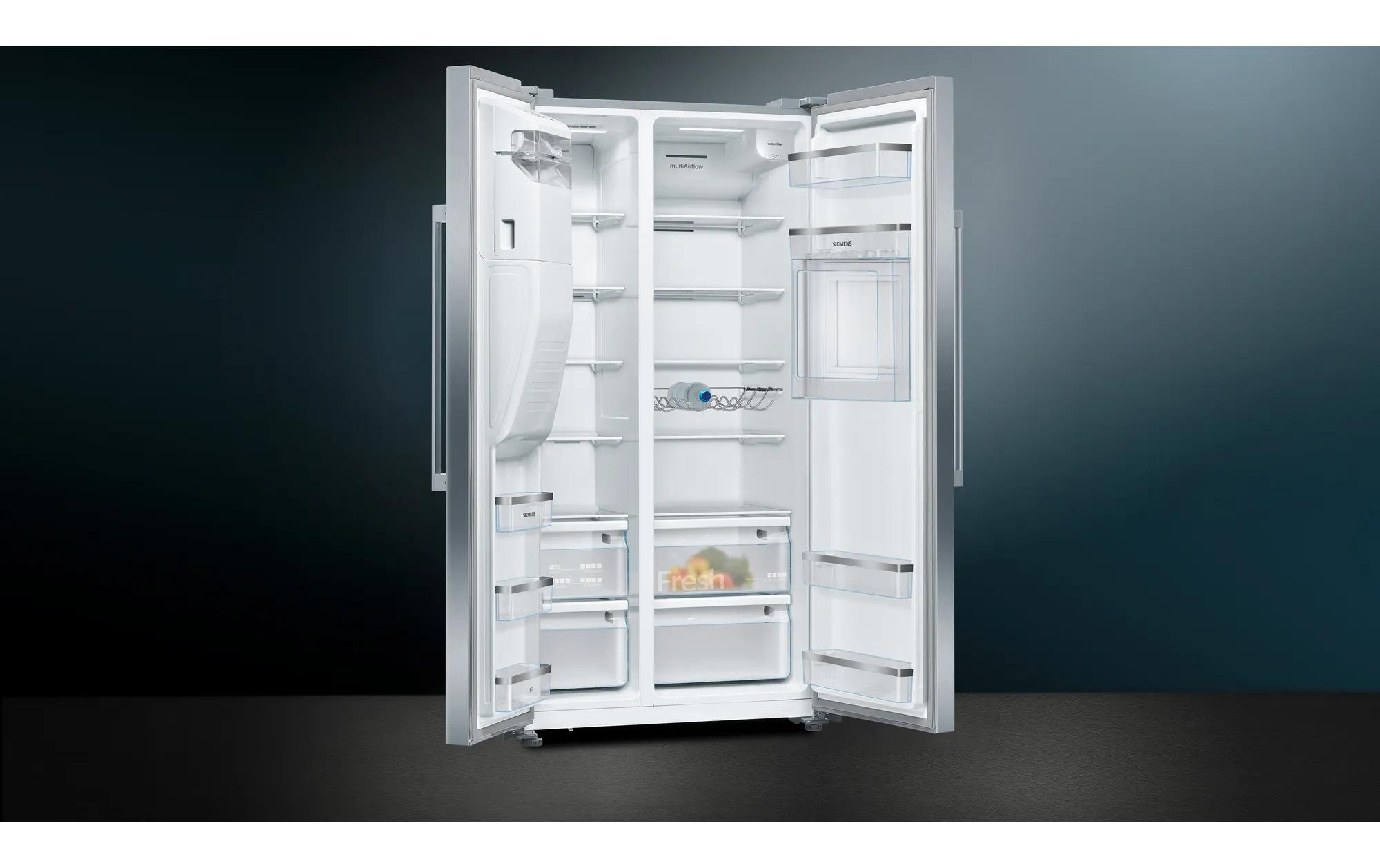 Siemens Kühl-Gefrierkombination KA93GAIDP Rechts und Links, Grau Siemens Kühl-Gefrierkombination KA93GAIDP Rechts und Links, Grau