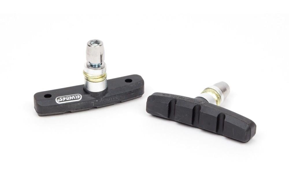 Elvedes Bremsschuhe V-Brake 60 x 10 mm, Schwarz Elvedes Bremsschuhe V-Brake 60 x 10 mm, Schwarz