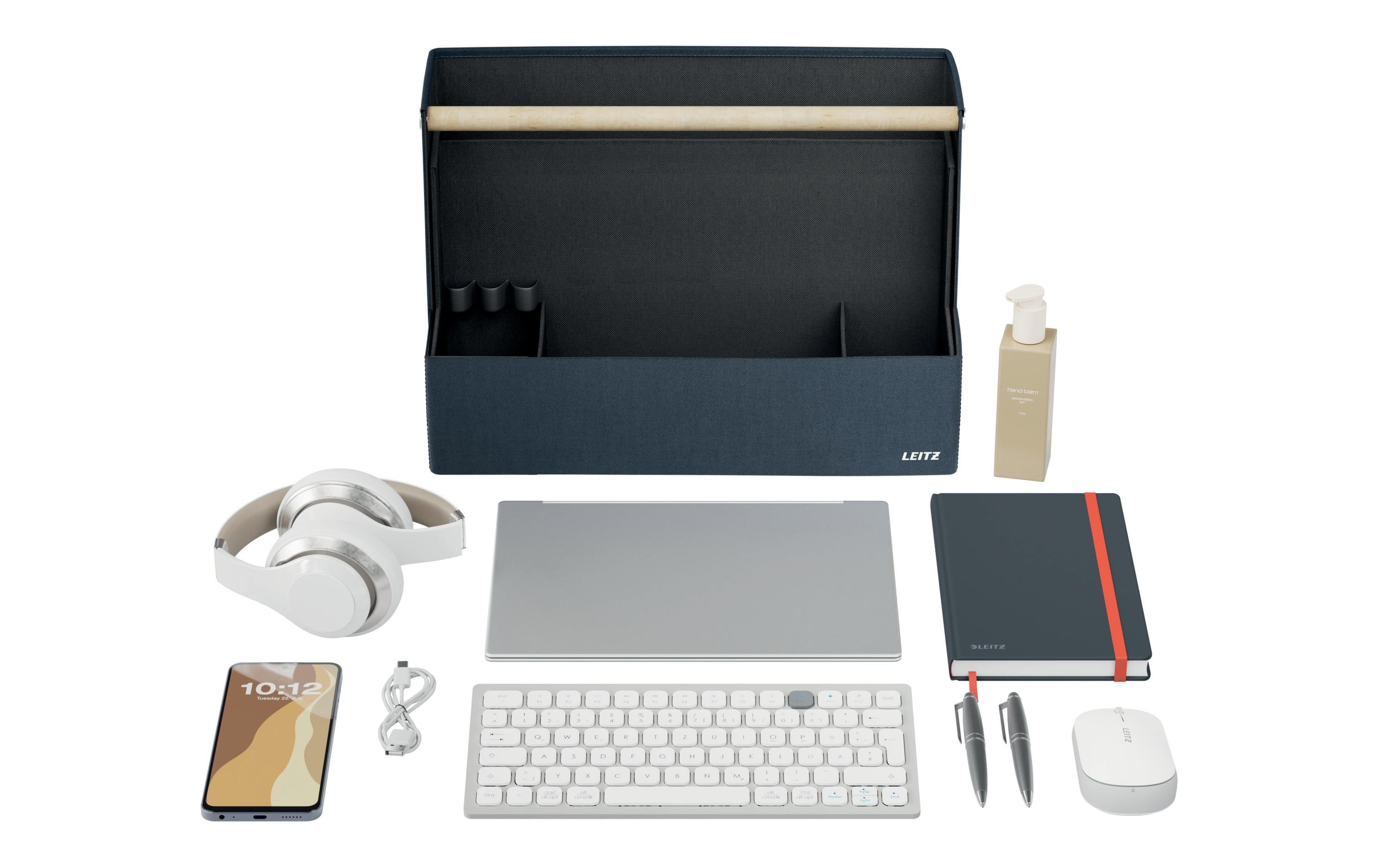 Leitz Ergo Schreibtisch-Organizer aus Stoff, Samtgrau