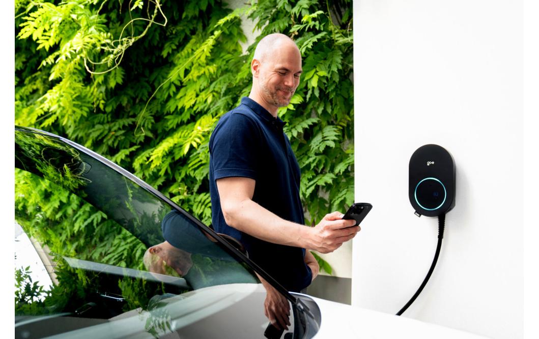go-e Charger CORE Wallbox 22 kW, Typ 2, V2X-fähig, 6 m, Schwarz