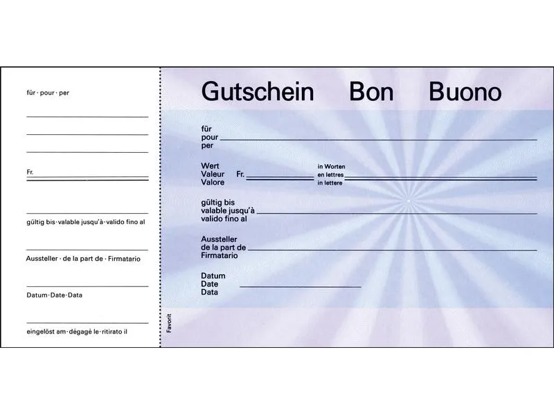 Favorit quer 25 Blatt, Blau Favorit quer 25 Blatt, Blau