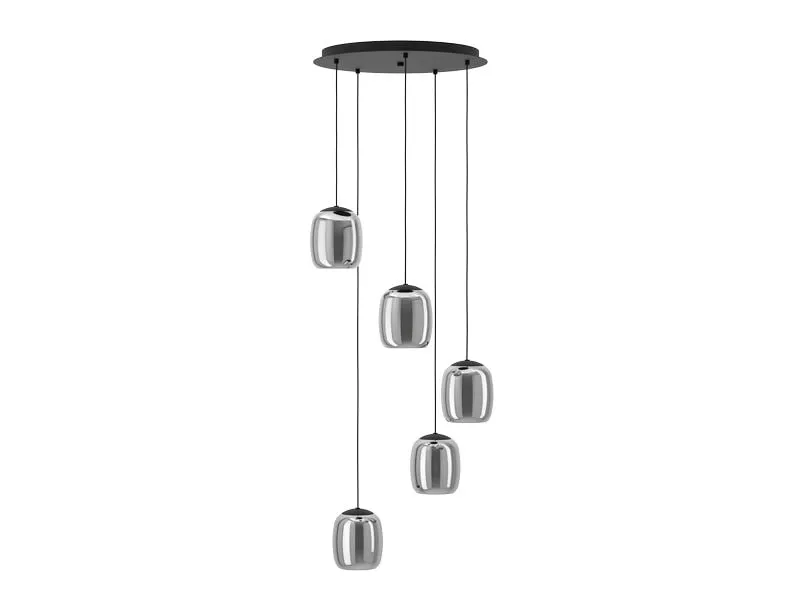 EGLO Leuchten Pendelleuchte CIAMPINO schwarz exkl. E27 5x28W EGLO Leuchten Pendelleuchte CIAMPINO schwarz exkl. E27 5x28W